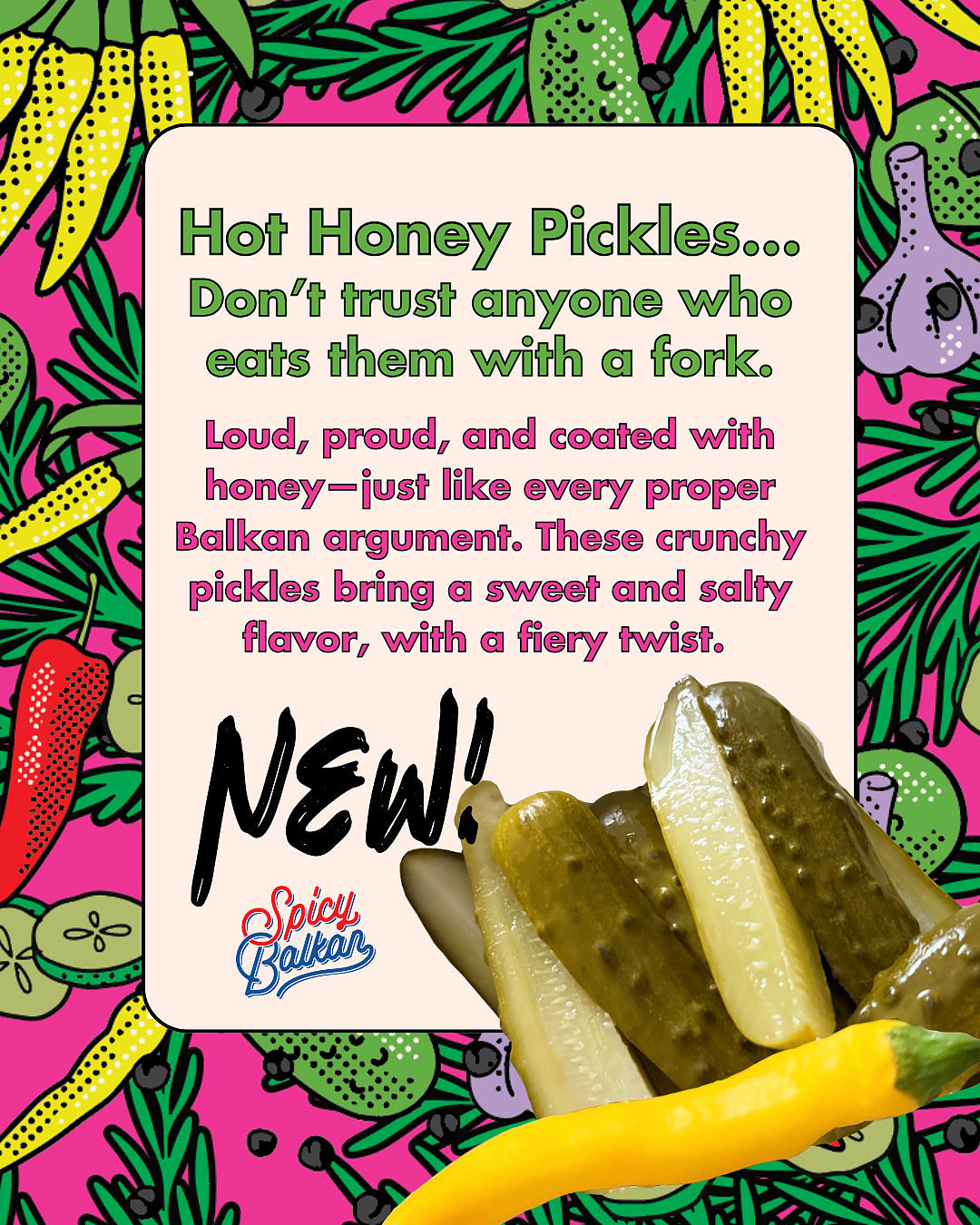 Hot Honey Pickles - 500ml